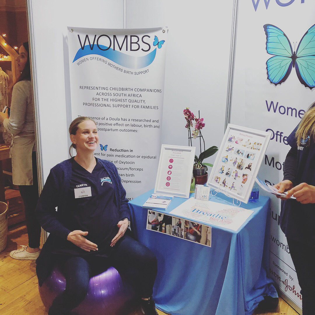 WOMBS doula at a birth support exhibition